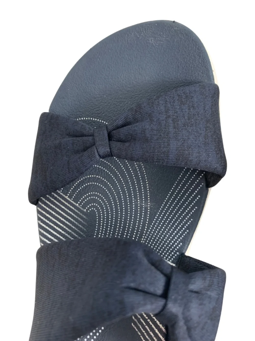 Clarks Cloudsteppers Women's Navy Bow Sandals Size 7M Boho Casual Travel
